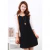 Elegant Color Matching Half Sleeve Chiffon Women's Spring Dresses