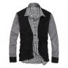 Hot Sale Fashionable Men' s Color Stitching Fitting Cardigan