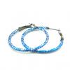 Pair of Elegant Colormix Carving Women's Hoop Earrings