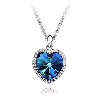 Sparking Rhinestone Embellished Heart Pendant Women's Necklace