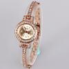 JW Quartz Watch with Dots Indicate Steel Watchband for Women - Gold Dial