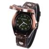 Bolun Quartz Watch with Arabic Numbers Indicate Leather Watchband for Men - Black