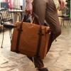 Laconic Casual Splicing and Canvas + PU Leather Design Men's Laptop Bag