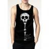 Personalized Scoop Neck Printed Black Men' s Vest