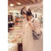 Long Sleeves Scoop Neck Solid Color Simple Style Cotton Women's Maxi Dress