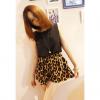 Modern Style Leopard Print Splice Loose Fit Women's Jumpsuit 