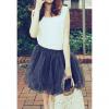 Sweet Grain Pattern Organza Women's Bubble Skirt 