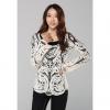 Noble Solid Color Embroidered Long Sleeved Women's Lace Blouse