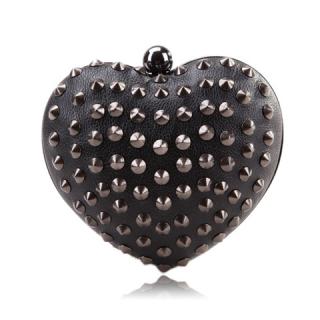 Trendy Casual Rivets and Heart-Shape Pattern Design Women's Shoulder Bag