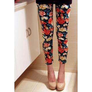 Popular Slim Fit Floral Print Skinny Women's Leggings