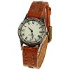 Miler Quartz Watch with 12 Roman Numbers Hour Marks Leather Watchband for Women - Brown