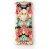 Floral Print Retro Style Sleeveless Scoop Neck Polyester Women's Dress