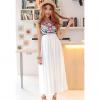 Ruffled Scoop Neck Sleeveless Special Print Bohemian Style Chiffon Women's Maxi Dress