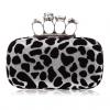 Party Rhinestone and Leopard Print Design Evening Bag For Women