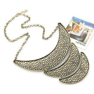 Fashion Multi-Layered Crescent Shaped Alloy Pendant Women's Necklace