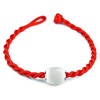 Women's Handmade Cat's Eye Stone Braided Red Lucky Rope Bracelet Jewelry Valentine Gift - White