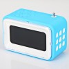 3-in-1 Multifunctional Desktop LCD Alarm Clock with FM Radio and Speaker - Blue