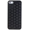 Popular Circular Design Flexible Silicone Shockproof Case Cover for iPhone 5 - Black