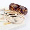 5PCS of Fashion Exquisite Women's Multi-Layered Alloy and Printing Wide Bracelets