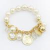 Cute Fashion Alloy Accessories Embellished Women's Faux Pearl Bracelet