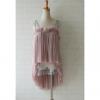 Voile Splicing Irregular Chiffon Fashionable Style Scoop Neck Sleeveless Women's Vest