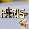 Unique and Stylish Chic Paris Word Embellished Retro Dual Ringent Finger Ring for Women