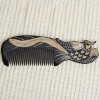 Practical Natural Hand-carved Dragon Phoenix Pattern Anti Static Yak Horn Comb