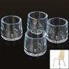 4PCS Transparent Chair Table Leg Floor Protector Foot Cover Anti-slip and Anti-noise Cover