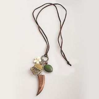 Gorgeous and Woody Flower and Fruit Ornament Sweater Chain