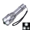 Unsurpasssed Performance Cree XM-L T6 LED 600 Lumens 5-Mode LED White Light  Flashlight with Dual Battery Charger and EU Plug (2 x 18650 Battery Included) - Silver