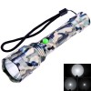 High Brightness Rechargeable Cree XR-E Q5 LED 250 Lumens 5-Mode LED White Light Flashlight with Wall Charger and Car Charger (2 x 18650 Battery and EU Adapter Included) - Green Camouflage