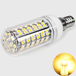 High Quality and Super Brightness E14 108 x 3528 SMD LED 520 Lumens 6W Corn Light (Warm White Light, 200-240V, with Lamp Shade)