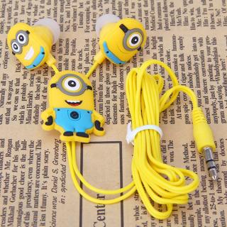 Brand New Despicable Me The Minion Style 3.5mm Universal Earphone for Various Cellphones