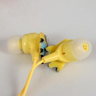 Cute Minions Lance Pattern Super Bass Stereo Ear Phones (Yellow with Light Blue)