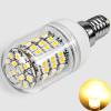 High Brightness E14 60 x 3528 SMD LED 360 Lumens 4W Corn Light (Warm White Light, 200-240V, with Lamp Shade)