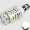 High Brightness E14 60 x 3528 SMD LED 360 Lumens 4W Corn Light (White Light, 200-240V, with Lamp Shade)