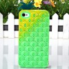Brand New Pineapple Pattern Plastic and Silicone Case Cover for iPhone 4/4S - Green