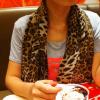 Hot Sale Leopard Pattern Design Velvet Scarf For Women