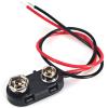 Plastic Shell I-Shaped Hard Buttons 9V Battery Buckle with Wire Leads