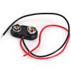Plastic Shell T-Shaped Hard Buttons 9V Battery Buckle with Wire Leads