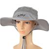 Breathable Quick-drying Anti-UV Outdoor Round Edge Cap Hat Fishing Cap Leisure Hat - Gray