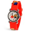 Cute Despicable Me Rubber Watchband Round Dial with Heart Pattern Mini Shape Watch for Your Children - Red