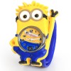 Adorable Pat Silicone Strap Quartz Wrist Watch with Cool Despicable Me Shaped Case - Blue