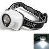 Brand New 1 LED Water Resistant Headlamp with Bouncy Belt for Outdoor Camping - White