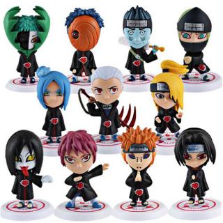 11pcs/lot Classic Anime Naruto Characteristic Collection Figure Models with Standing Bases