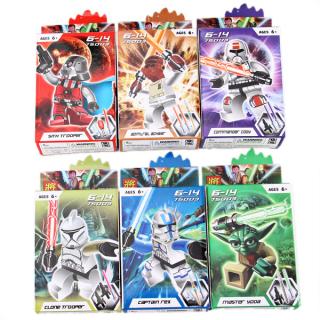 New 6pcs/lot DIY Star Wars Figure Ninjago Toy Ninja Ninjaman Chima Toy Building Blocks Sets Figure Children Eductional Toy
