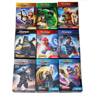 2013 New 9pcs Super Heroes Avengers Iron Man Hulk Batman Wolverine Thor Plastic Building Block Sets Ninja Toys Ninjago Chima Toy