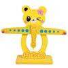 Wooden Block Toys Balancing Teetered Large Bear Teetertotter Toy Balance Scales Toy