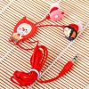 Cute Hello Geeks Series Organist Style Silicone Flexible In-ear Earphone (Red)