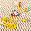 Cute Hello Geeks Series Mouse Style Silicone Flexible In-ear Earphone (Yellow)